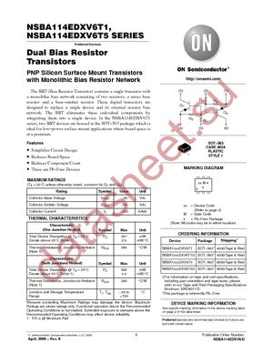 NSBA114YDXV6T1 datasheet  